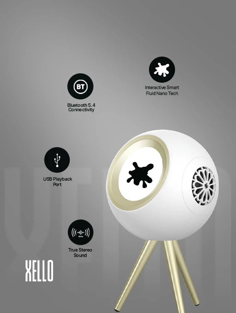 Ferrofluid Bluetooth speaker with dancing magnetic liquid, RGB lighting, and smart NanoFluid tech for aesthetic audio visualization